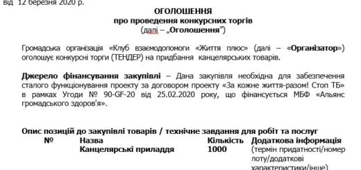 придбання канцелярських товарів