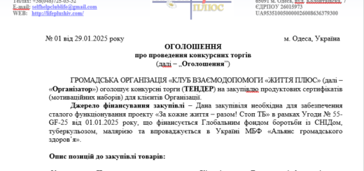ТЕНДЕР на закупiвлю продуктових сертифікатів 25
